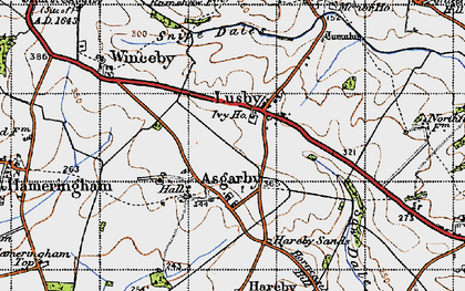 Old map of Lusby in 1946