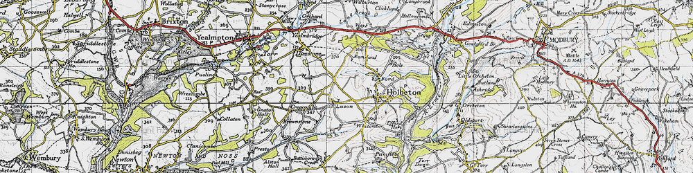 Old map of Luson in 1946