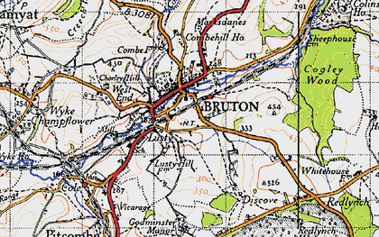 Old map of Whaddon Ho in 1946