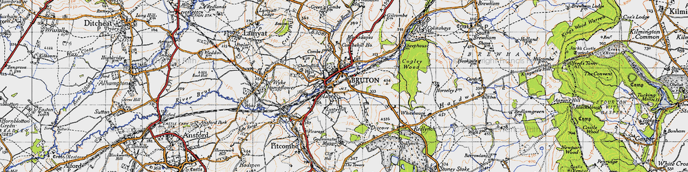 Old map of Lusty in 1946