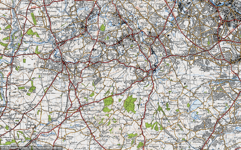 Old Map of Lutley, 1947 in 1947