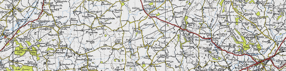 Old map of Luton in 1946