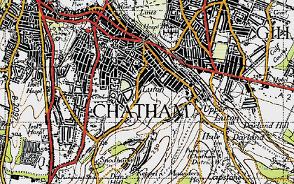 Old map of Luton in 1946