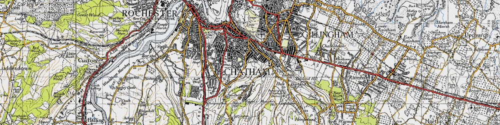 Old map of Luton in 1946