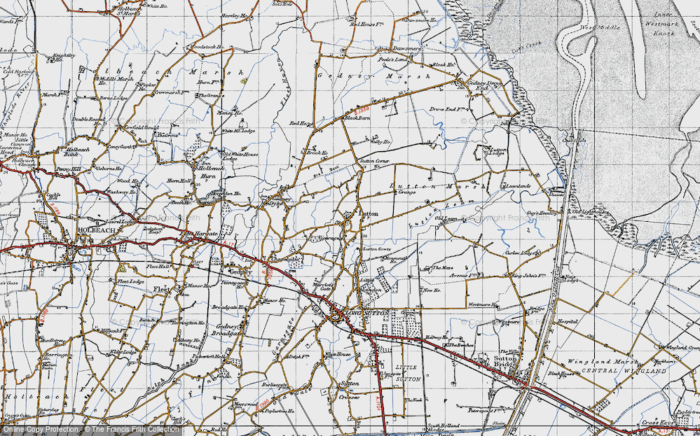 Old Map of Lutton, 1946 in 1946