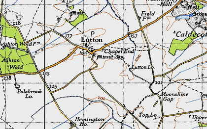 Old map of Lutton in 1946