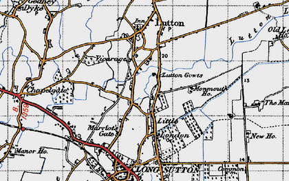 Old map of Lutton Gowts in 1946