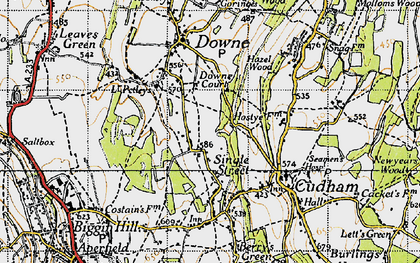 Old map of Luxted in 1946