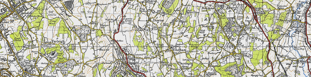 Old map of Luxted in 1946