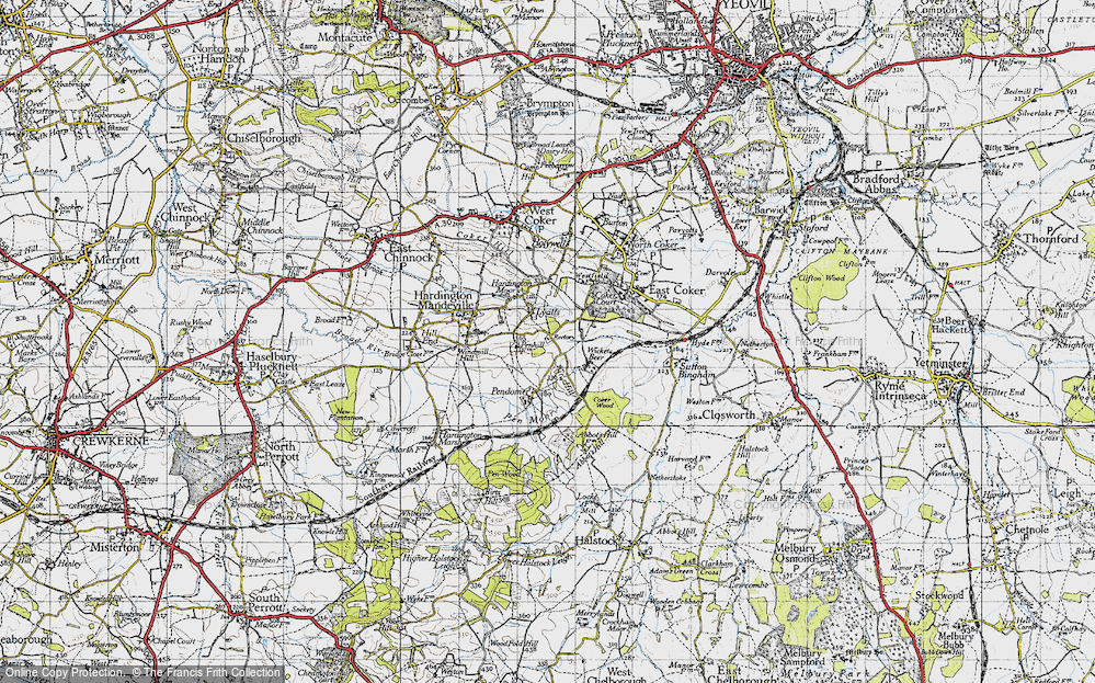 Old Map of Lyatts, 1945 in 1945