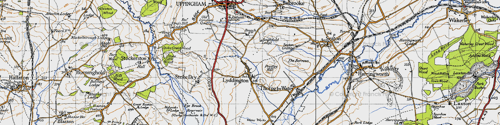 Old map of Bede Ho in 1946