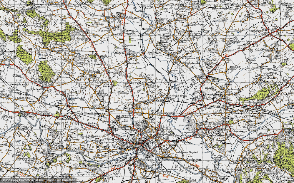 Old Map of Lyde Cross, 1947 in 1947