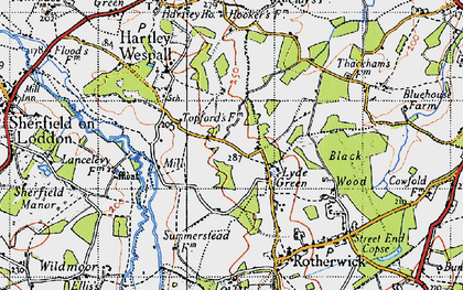 Old map of Lyde Green in 1940