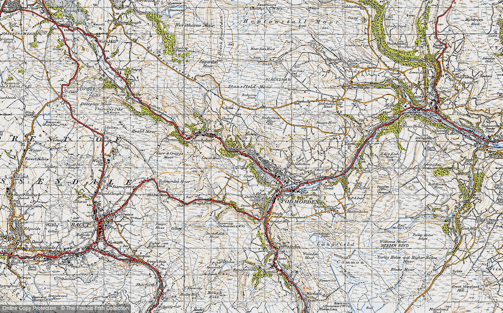 Old Map of Lydgate, 1947 in 1947