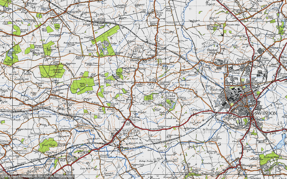 Old Map of Lydiard Green, 1947 in 1947