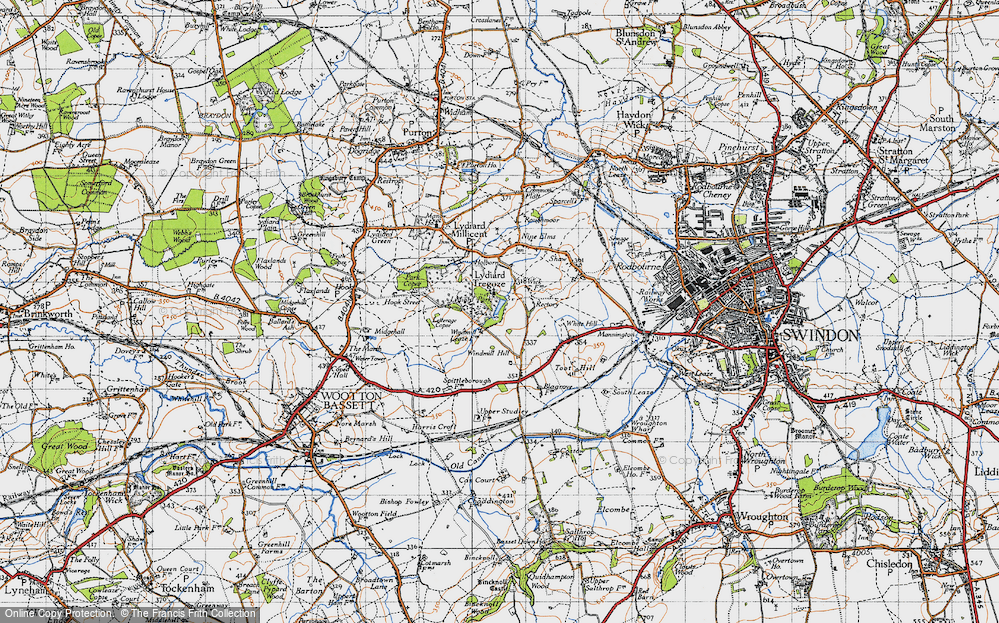 Old Map of Lydiard Tregoze, 1947 in 1947
