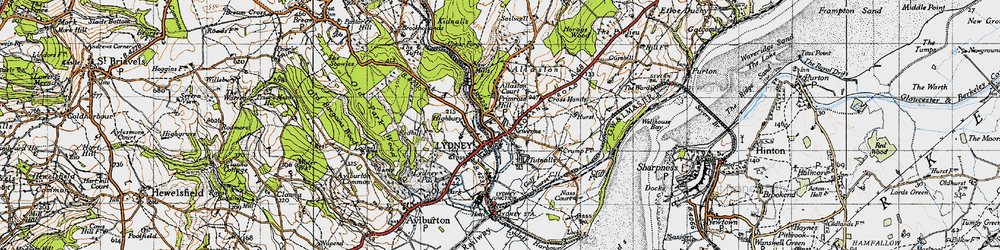 Old map of Lydney in 1946