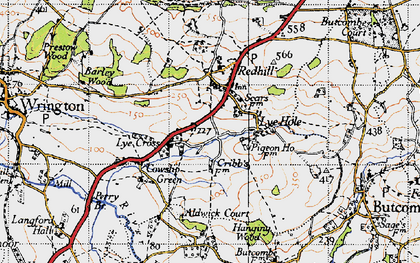 Old map of Aldwick Court in 1946