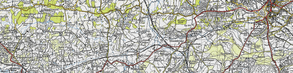Old map of Blackham Court in 1946