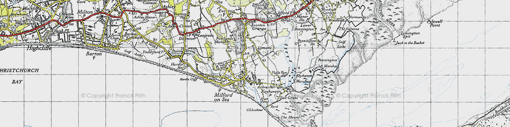 Old map of Lymore in 1940