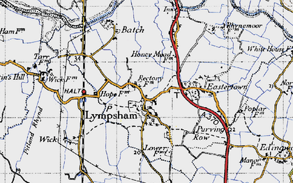 Old map of Lympsham in 1946
