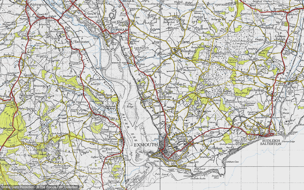 Old Map of Lympstone, 1946 in 1946
