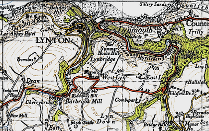 Old map of Lynbridge in 1946