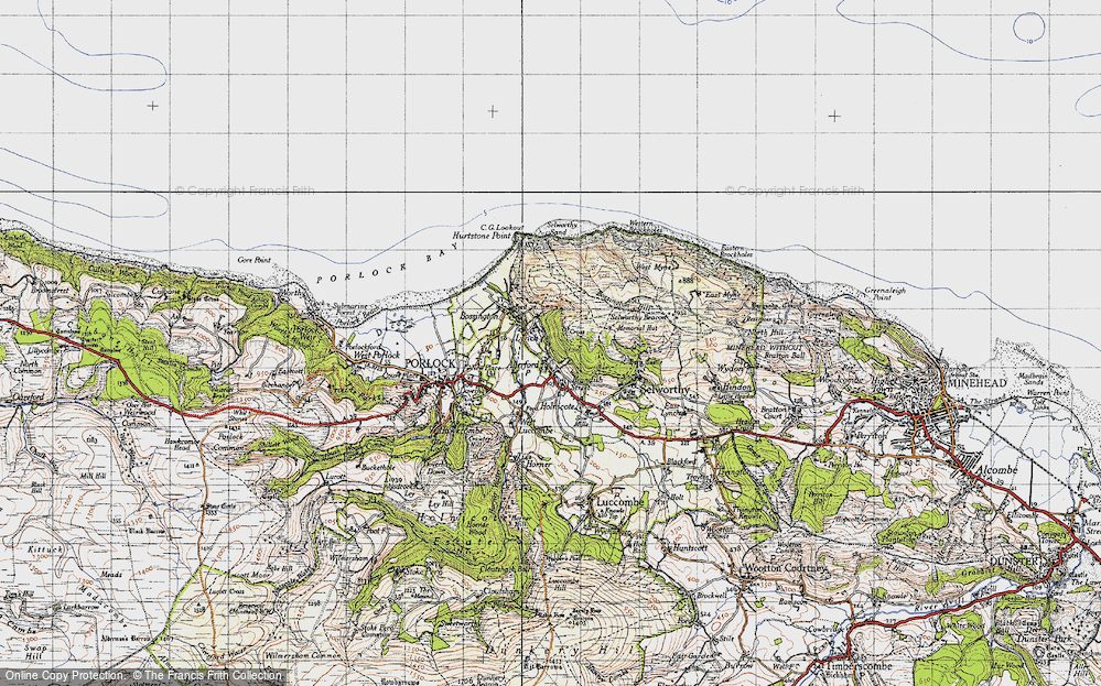 Old Map of Historic Map covering Western Brockholes in 1946