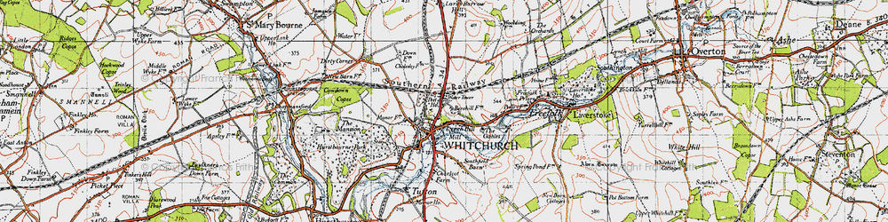 Old map of Lynch Hill in 1945