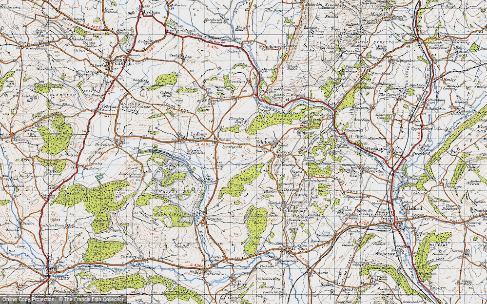 Old Map of Lynchgate, 1947 in 1947