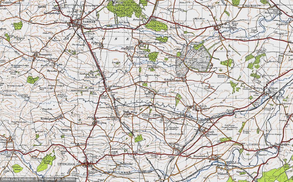 Old Map of Lyndon, 1946 in 1946