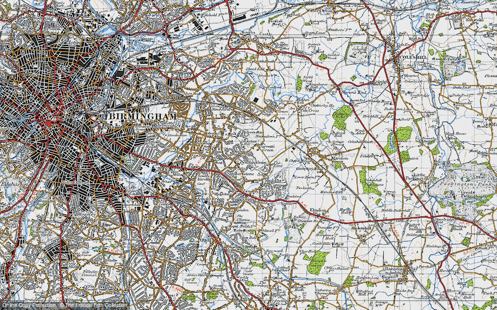 Old Map of Lyndon Green, 1947 in 1947