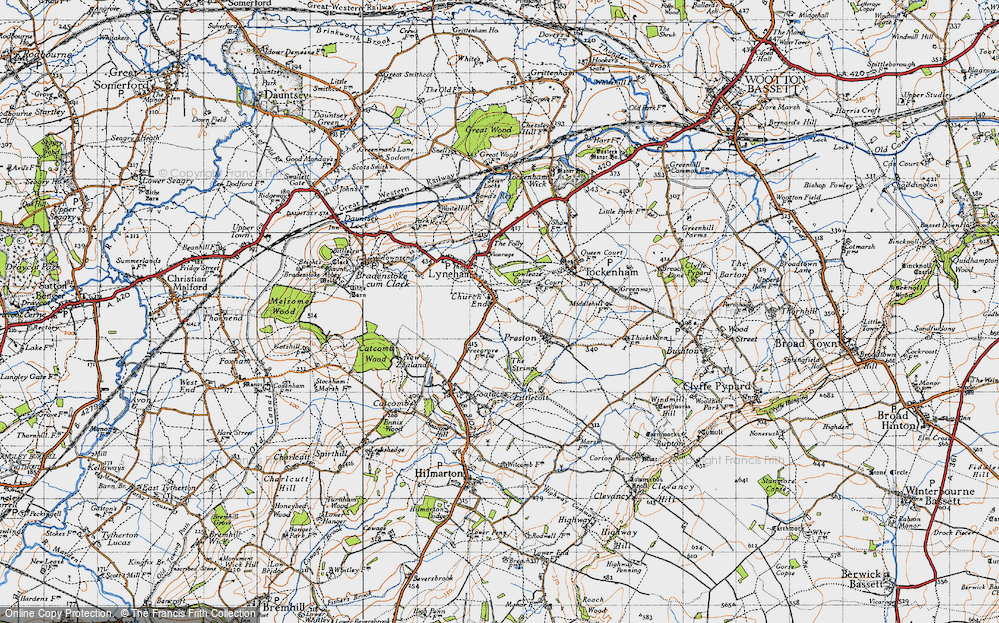 Old Map of Lyneham, 1947 in 1947