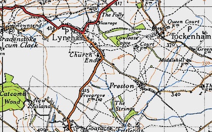 Old map of Lyneham in 1947