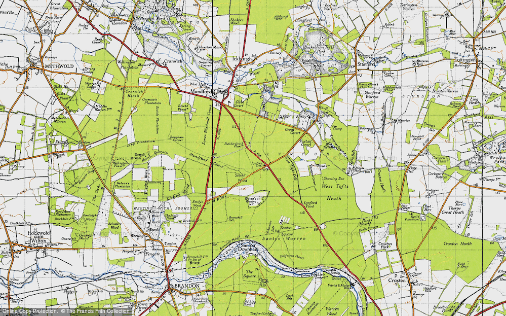 Old Map of Lynford, 1946 in 1946