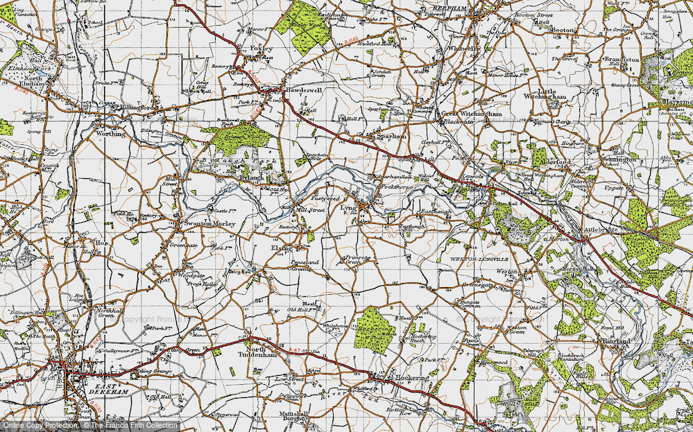 Old Map of Lyng, 1946 in 1946
