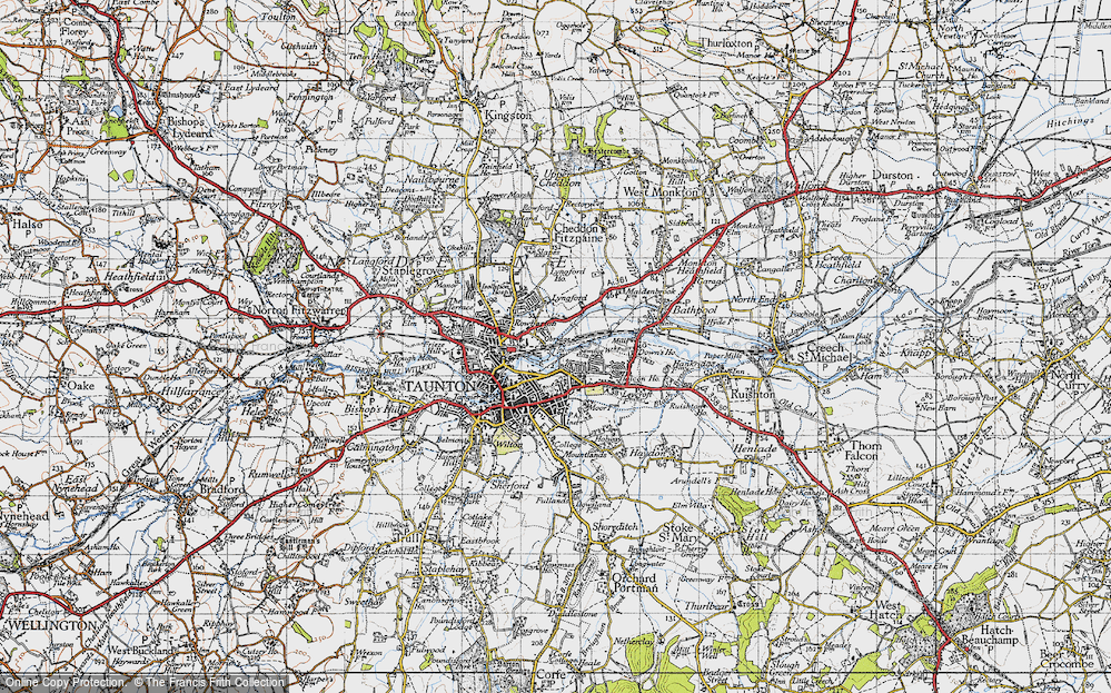 Old Map of Lyngford, 1946 in 1946