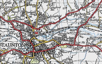 Old map of Lyngford in 1946
