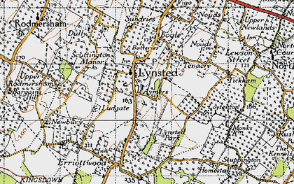 Old map of Aymers in 1946