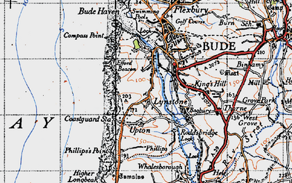 Old map of Lynstone in 1946