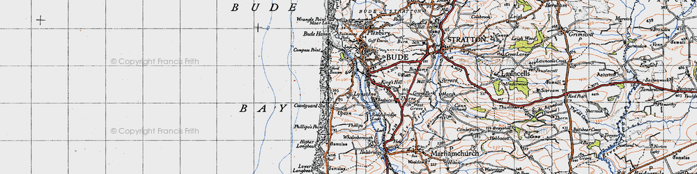 Old map of Lynstone in 1946