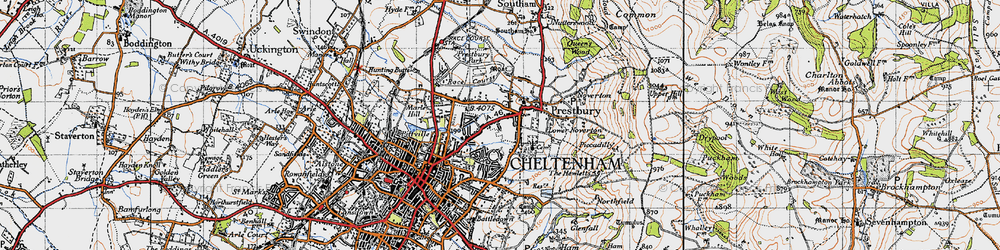 Old map of Lynworth in 1946