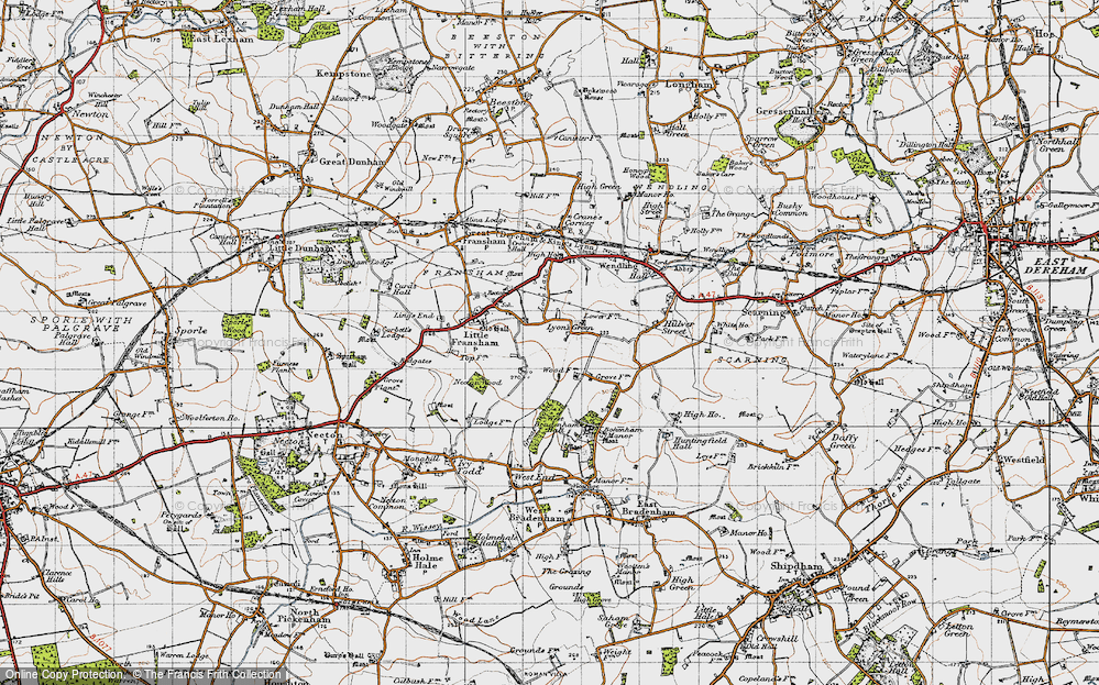 Old Map of Historic Map covering Bradenham Hill in 1946