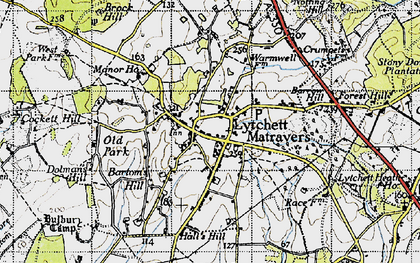 Old map of Lytchett Matravers in 1940