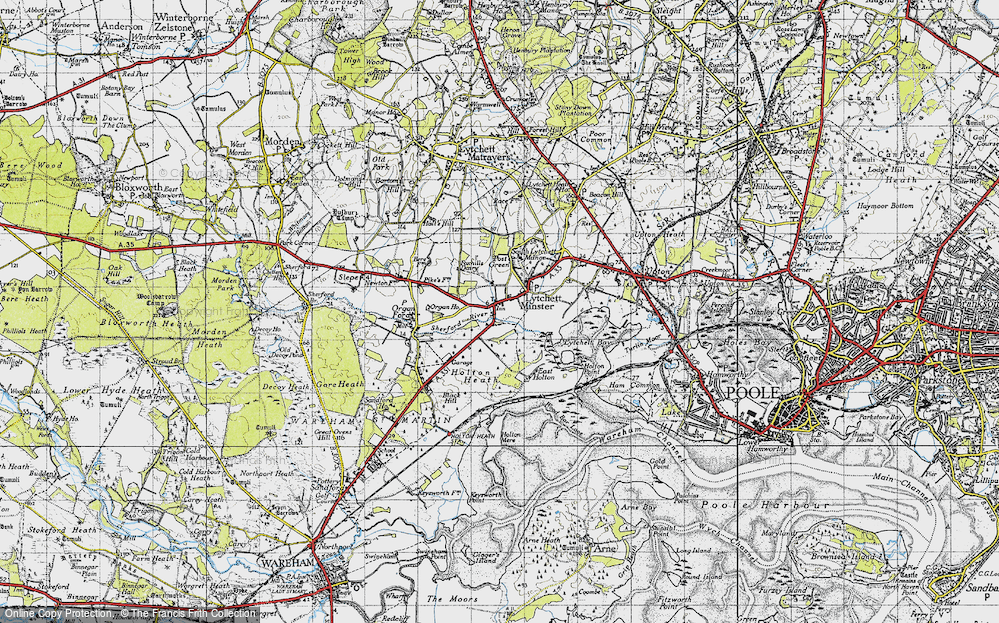 Old Map of Lytchett Minster, 1940 in 1940