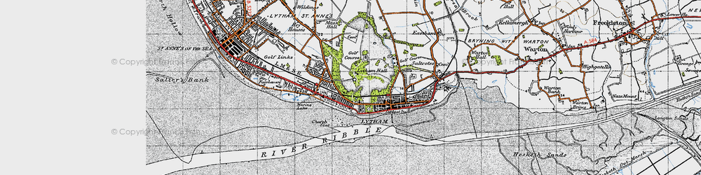 Old map of Banks Sands in 1947