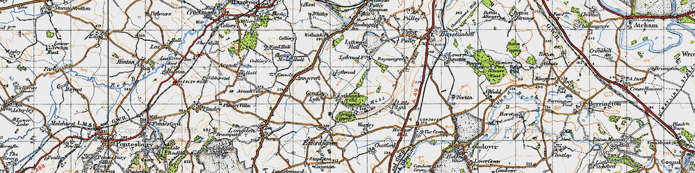 Old map of Westley in 1947
