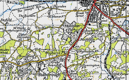 Old map of Mabledon in 1946
