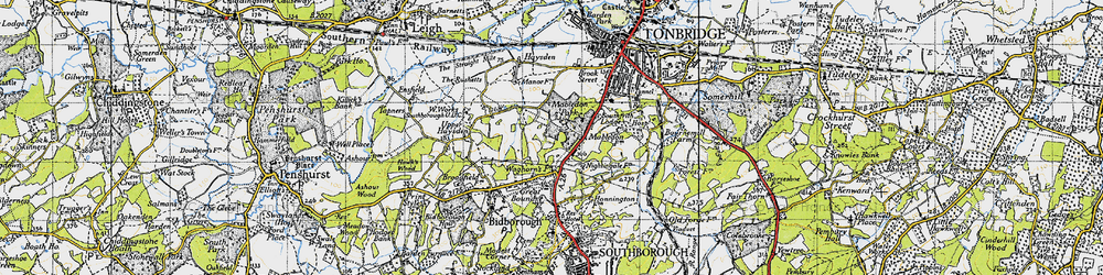 Old map of Mabledon in 1946
