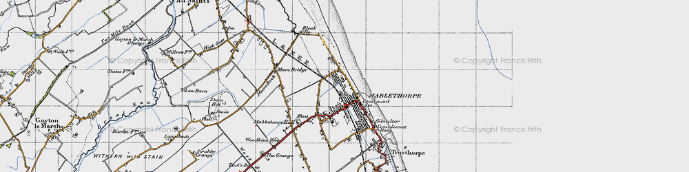 Old map of Mablethorpe in 1946
